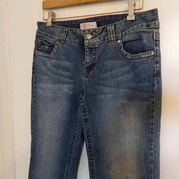 Duck Head Jeans Size 11 Long Tall Juniors Faded Scuffed Whiskering - Picture 1 of 12